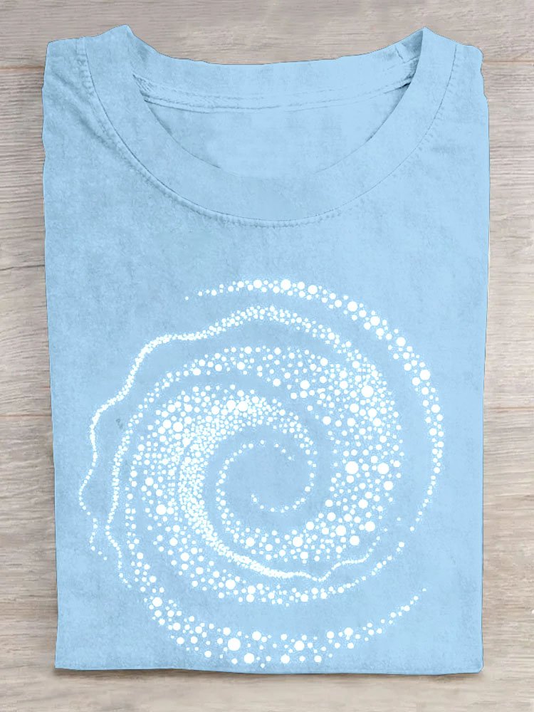 Abstract Casual Crew Neck T-Shirt