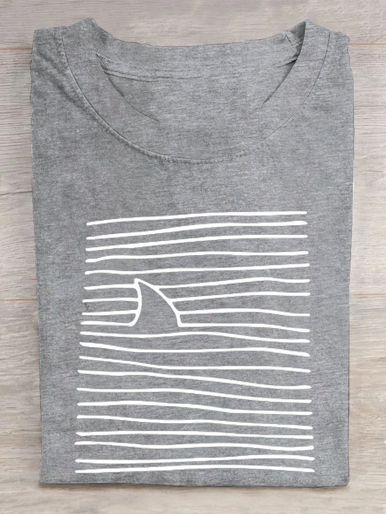 Random Print Casual Loose T-Shirt