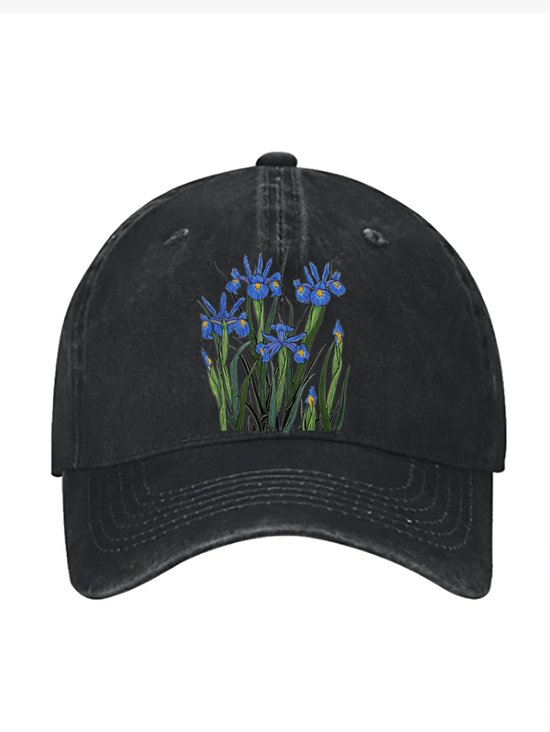 Floral pure cotton baseball cap