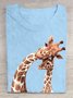 giraffe Casual Cotton T-Shirt