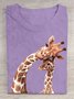 giraffe Casual Cotton T-Shirt