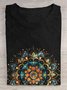 Random Print Casual Crew Neck Loose T-Shirt