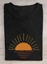 Sun Loose Casual Crew Neck T-Shirt