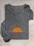Sun Loose Casual Crew Neck T-Shirt