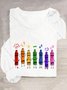 Abstract Loose Casual Cotton-Blend T-Shirt