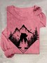 Scenery Loose Casual Cotton-Blend T-Shirt