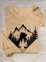 Scenery Loose Casual Cotton-Blend T-Shirt