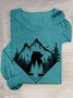 Scenery Loose Casual Cotton-Blend T-Shirt