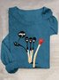 Funny Matches Casual Crew Neck T-Shirt