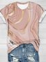 Casual Random Print Crew Neck Loose T-Shirt