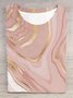 Casual Random Print Crew Neck Loose T-Shirt