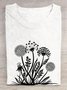 Cotton Casual Dandelion T-Shirt