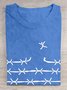 Crew Neck Abstract Loose Casual T-Shirt