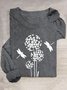 Crew Neck Dandelion Dragonfly Casual Loose T-Shirt