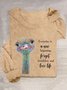 Loose Crew Neck Letter Pattern Casual T-Shirt