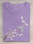 Casual Loose Floral Cotton T-Shirt