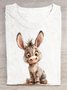 Cotton Quirky Cute Cartoon Donkey T-Shirt