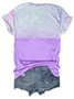 Women's Purple Flower Alzheimer's Awareness Support Casual O-Neck Tee