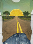 Crew Neck Jersey Casual Loose T-Shirt