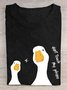 Casual Cotton Duck Loose T-Shirt