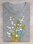 Casual Cotton Floral Loose T-Shirt