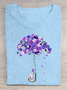 Women's I Will Remember For You Dementia Alzheimer's Disease Awareness Print Cotton T-Shirt