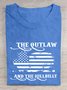 Women's The Outlaw and The Hillbilly Print  Cotton T-shirt