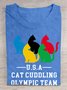 Cat Cuddling Olympic Team Olympics Funny Sports for Cat Owners Unisex T-Shirt