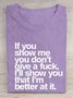 Text Letters Casual Cotton Crew Neck T-Shirt