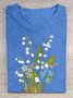 Casual Cotton Floral Loose T-Shirt