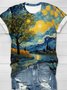 Scenery Casual Loose Crew Neck T-Shirt