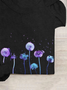 Casual Crew Neck Dandelion T-Shirt