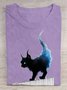 Cat Cotton Casual Loose T-Shirt