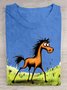 Casual Loose Donkey Cotton T-Shirt