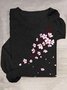 Loose Casual Floral Crew Neck T-Shirt