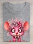 Casual Mouse Loose Cotton T-Shirt