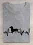 Loose Crew Neck Abstract Casual T-Shirt