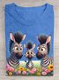 Floral and Donkey Casual Crew Neck T-Shirt