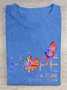 Women's Hope For A Cure Purple Ribbon Alzheimer's Awareness Fighter Supporter Cotton T-Shirt