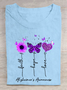 Women's Faith Hope Love Alzheimer's Awareness Cotton T-Shirt