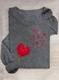 Heart/Cordate Loose Casual T-Shirt