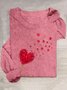 Heart/Cordate Loose Casual T-Shirt