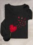 Heart/Cordate Loose Casual T-Shirt
