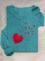 Heart/Cordate Loose Casual T-Shirt
