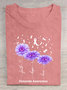 Women's Faith Hope Love Alzheimer's Awareness Print Cotton T-Shirt