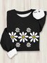 Cotton Casual Daisy Sweatshirt