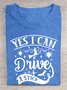 YES I CAN Drive A STICK Halloween Cotton  T-Shirt