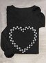 Heart shaped Cat Claw Printed Casual T-shirt