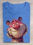 Loose Tiger Crew Neck Casual T-Shirt