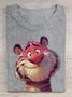 Loose Tiger Crew Neck Casual T-Shirt